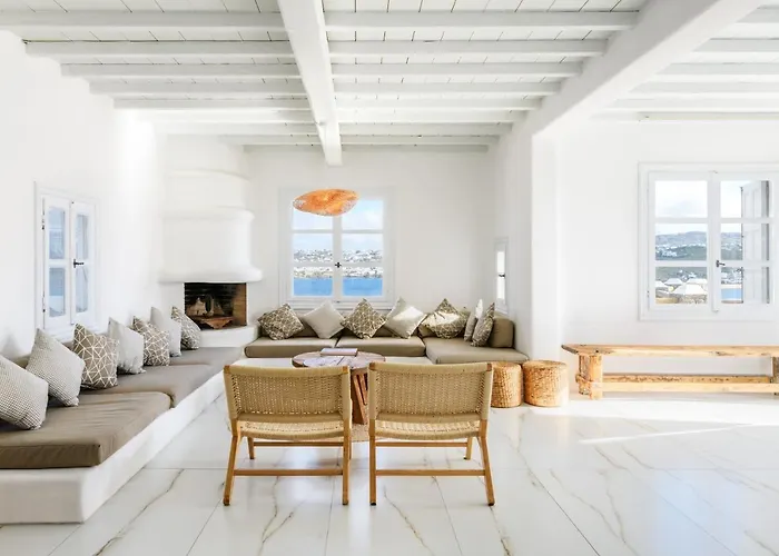 Aquileria Seaview Pool - Seven Bedrooms Villa Mykonos Town